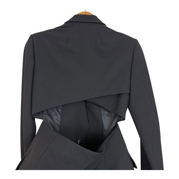 A.L.C. Carlyle Blazer Jacket Open Back Womens Size 4 Black Cut Out Fitted - Picture 9 of 13